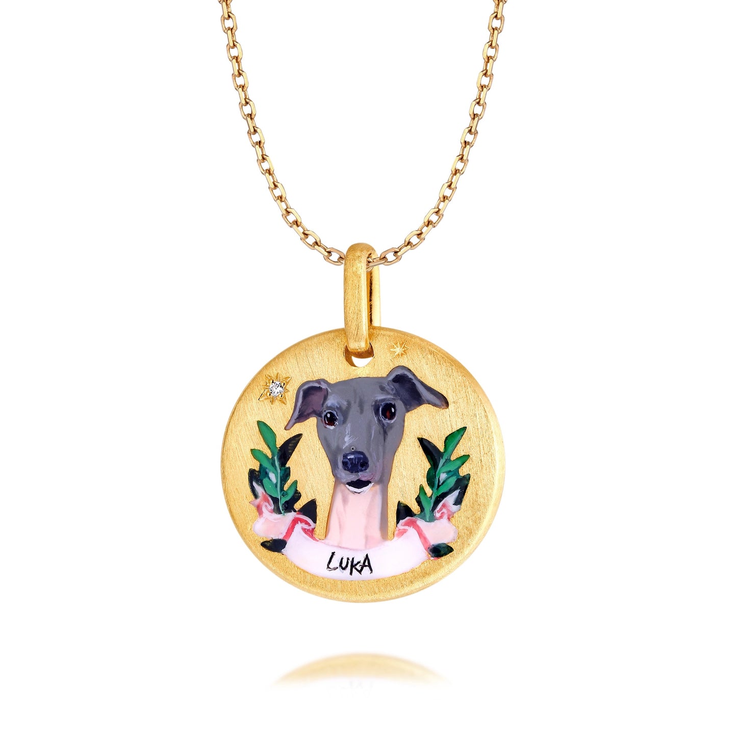 Personalized Pet Photo Enamel Necklace