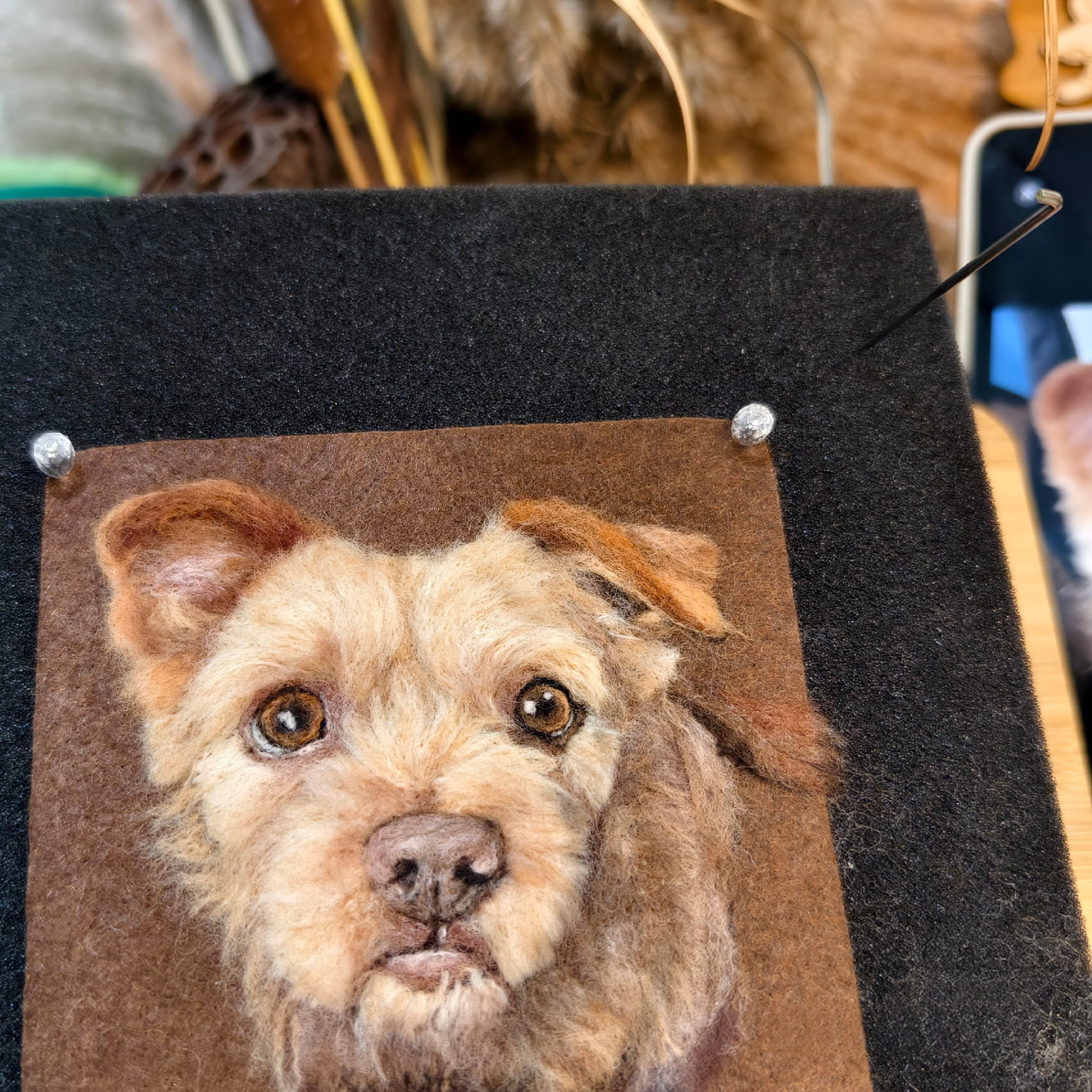ONE PET Custom Needle Felt Pet Portrait - Personalized Gift or Pet Memorial