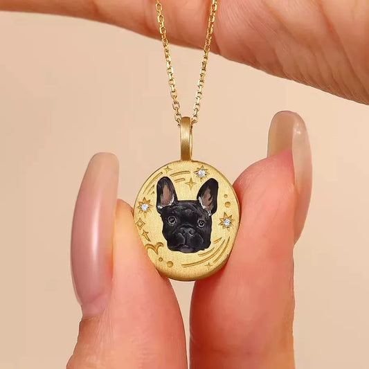 Personalized Pet Photo Enamel Necklace
